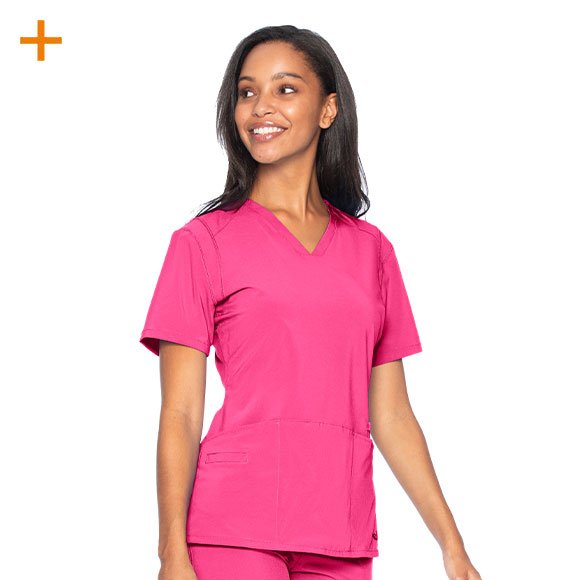 Smitten Women's V-Neck Scrub Top - JAZZBERRY