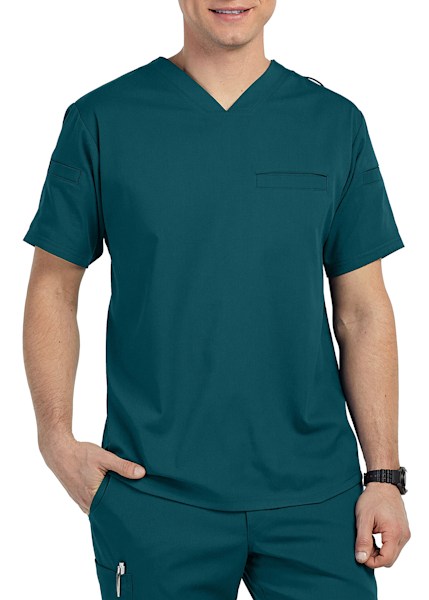 Grey's Anatomy Men's Scrub Top Caribbean