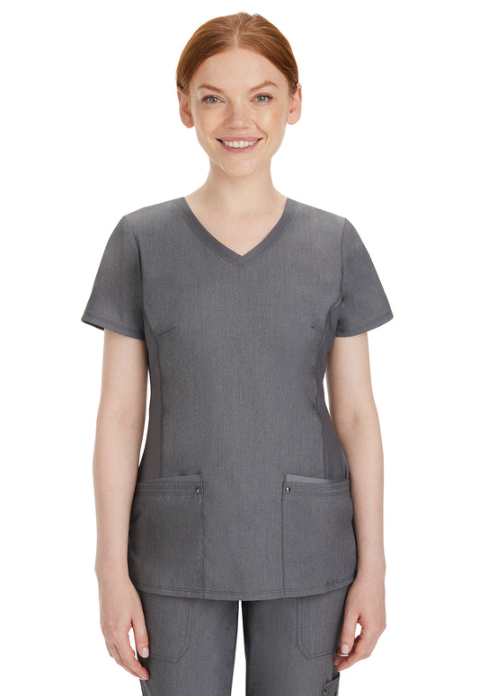 Healing Hands Purple Label Yoga Juliet Top Heather Grey