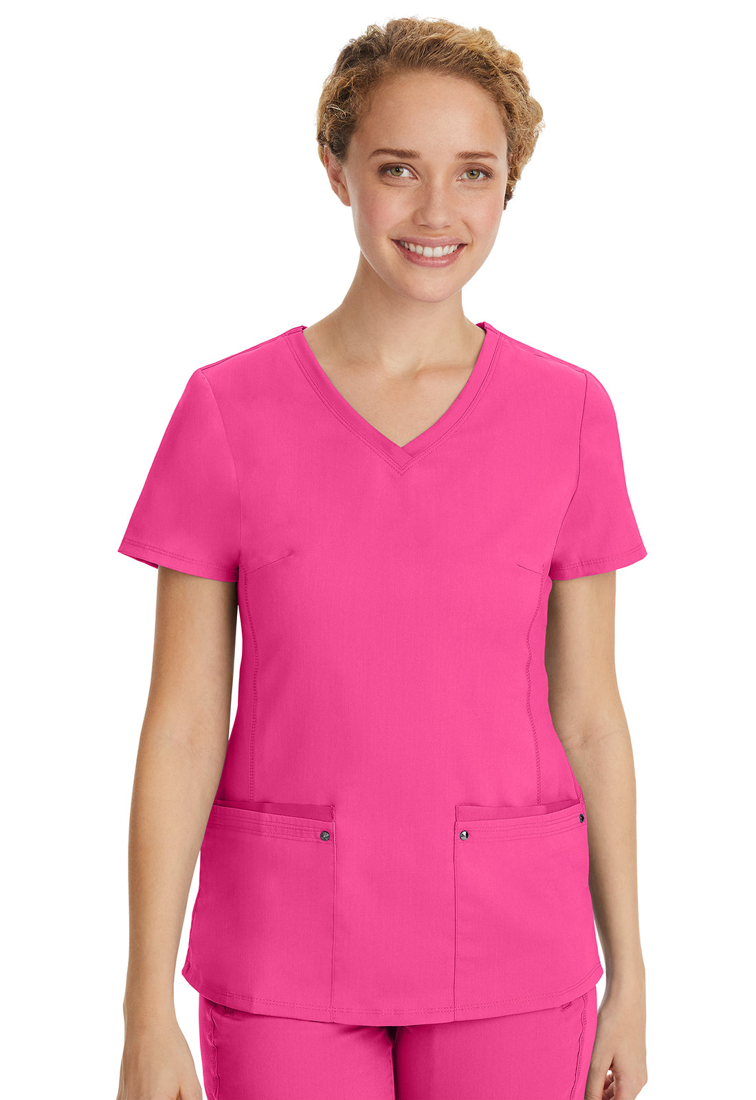 Healing Hands Purple Label Yoga Juliet Top Shocking Pink