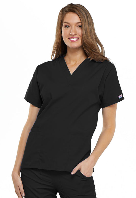 Cherokee Scrub Top Black