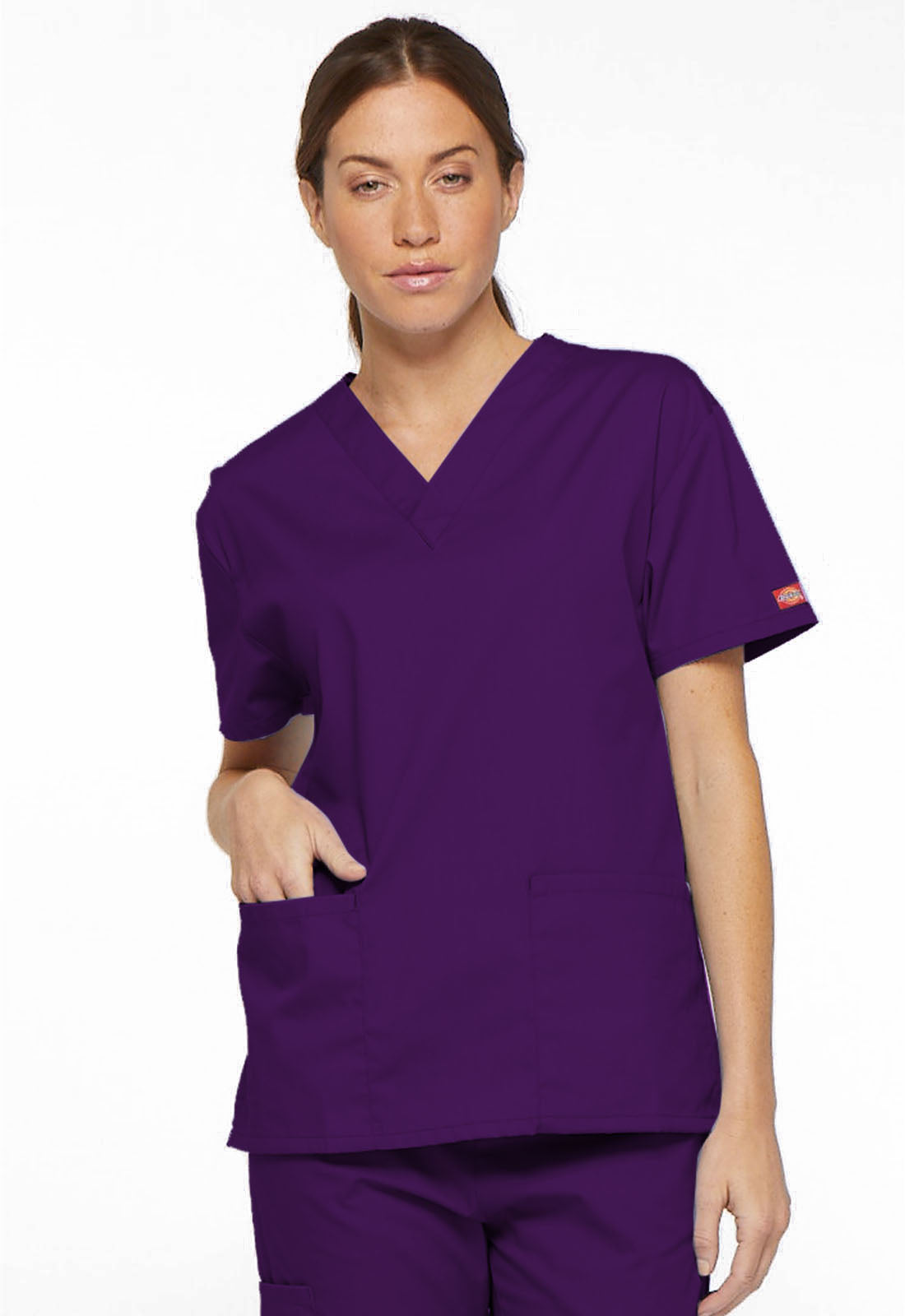 Dickies Scrub Top Eggplant