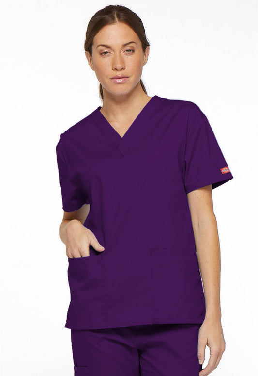 Dickies Scrub Top Eggplant