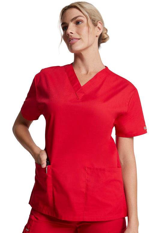 Dickies Scrub Top Red