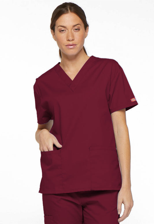 Dickies Scrub Top Wine