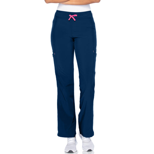 Smitten Women's Flare-Leg Cargo Scrub Pants - NAVY